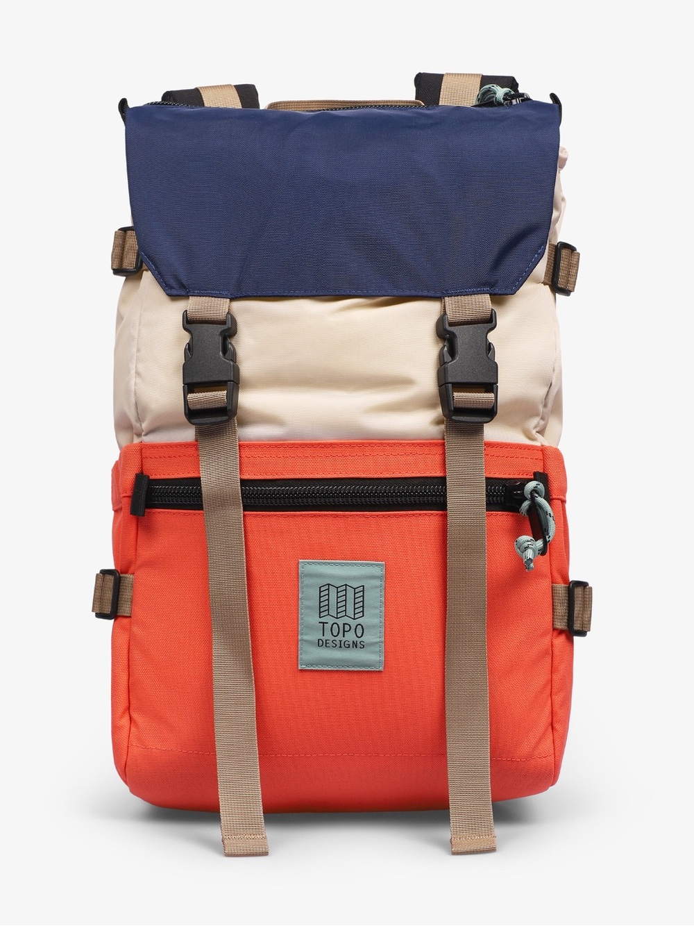 Topo Designs Rover Pack Classic in Almond/Emberglow